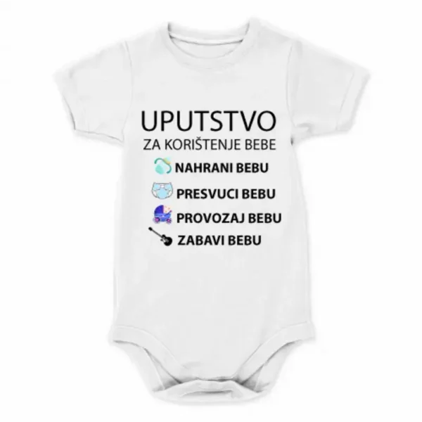 Bebi bodi DTF štampa i personalizacija sa dizajnom "Moja prva Nova godina".
