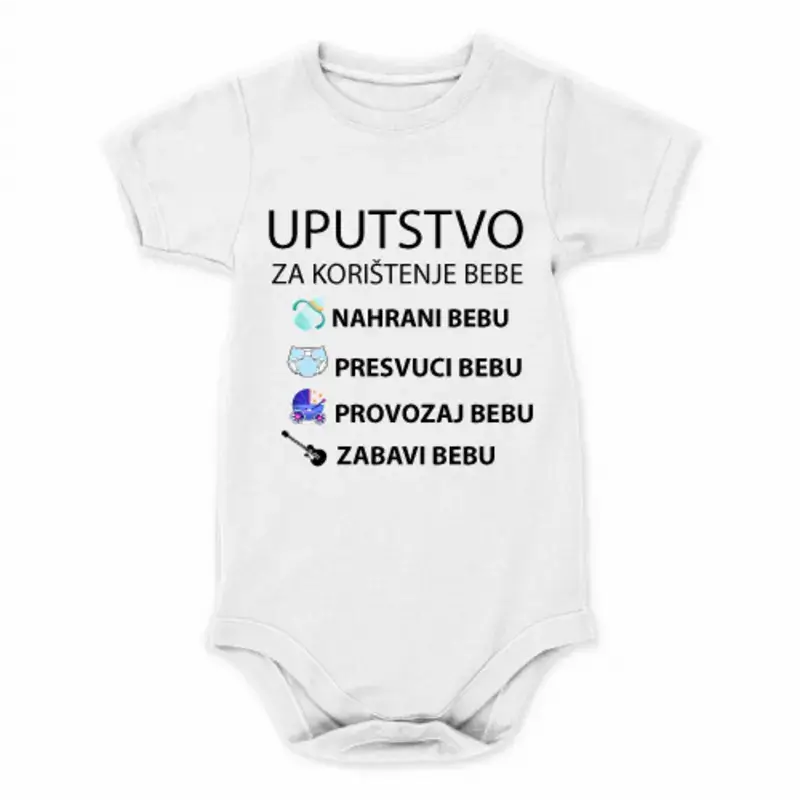 Bebi bodi DTF štampa i personalizacija sa dizajnom "Moja prva Nova godina".